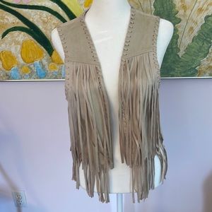 Suede Fringe Vest